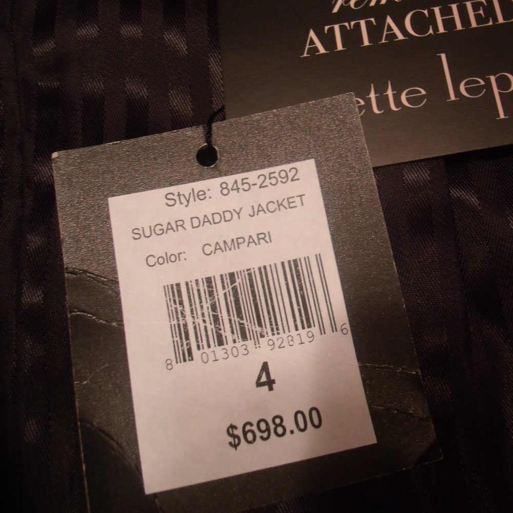 Nanette Lepore Red Leather Sugar Daddy Jacket - Picture 8 of 11